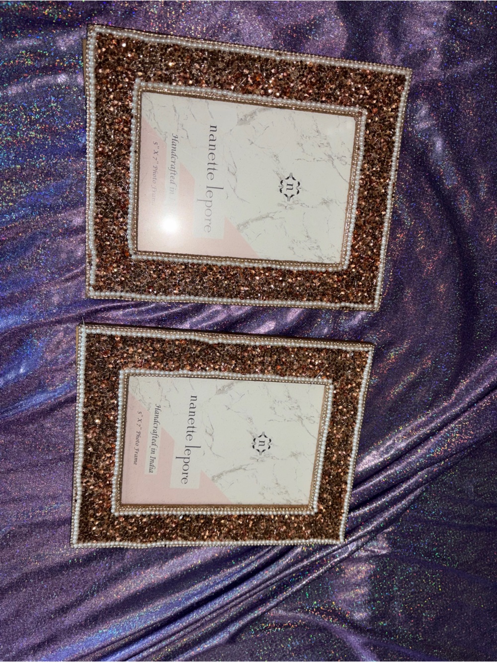 Rose Gold Beaded Picture Frames